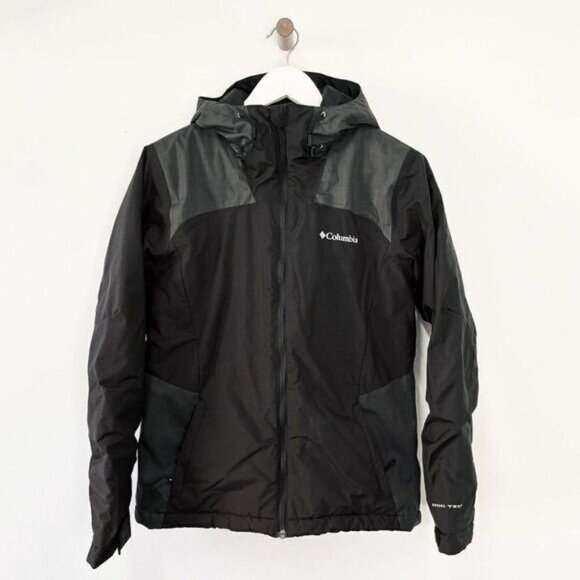 Columbia Tipton Peak Black Omni Heat Hooded Winter Coat - Picture 2 of 11